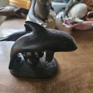 Black Dolphin Figurine Sleek And Stylish